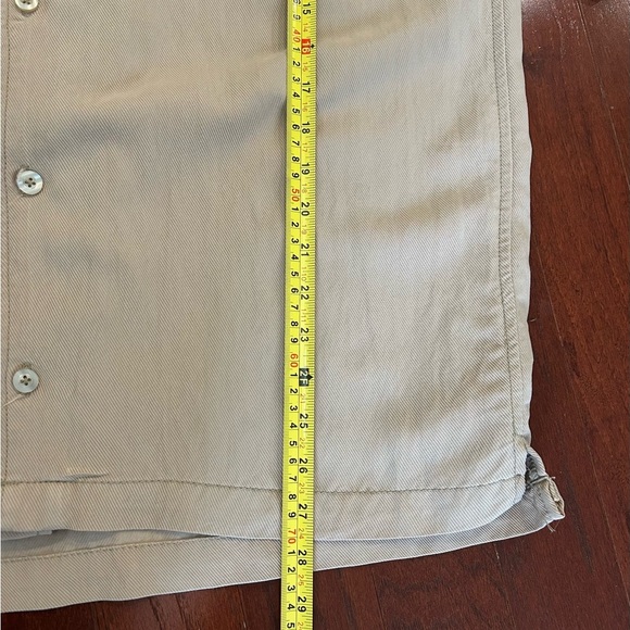 Forever 21 Men's Camp Collar Button-Up short sleeve Shirt size M color tan - Picture 4 of 7